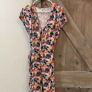 Boden Petite Wrap Dress – Bright Floral Print – Size 12P